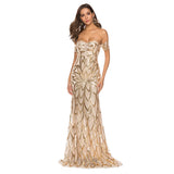 Diynav New Glit Wrapped In Bra Sexy Back Swing Long Dress Side-To-Shoulder Evening Dress Dress Dress Woman