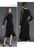Diynav Women's Clothing 2025 Early Spring New Fashion Temperament Long-Sleeved Fishtail Dress