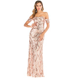 Diynav New Glit Wrapped In Bra Sexy Back Swing Long Dress Side-To-Shoulder Evening Dress Dress Dress Woman