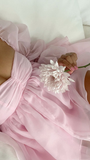 Diynav A-line Puffy Dress Pink Homecoming Dress HZ1017