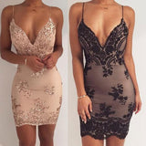 Diynav Women's New Summer Glide Night Dress Dress Deep V Collar Sexy Bareback Sling Dress