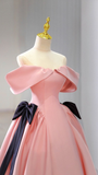 Diynav Satin Long Prom Dress Pink Formal Evening Dresses HZ1017