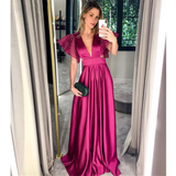 Diynav Sexy V Neck Elegant Evening Dresses For Women HZ1017