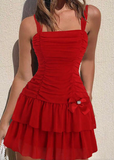 Diynav A-line Short Homecoming Dress,Sleeveless Vest Dress HZ1017