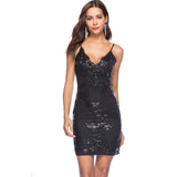 Diynav Women's New Summer Glide Night Dress Dress Deep V Collar Sexy Bareback Sling Dress