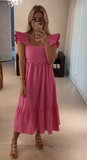 Diynav A-line Pink Evening Dress Pink Vacation Dress HZ1017