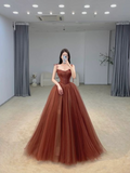 Diynav A-line Spaghetti Straps Tulle Ball Gown,16th Birthday Dress HZ1017