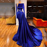 Diynav Modest Royal Blue Evening Dresses HZ1017