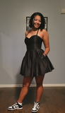 Diynav A-line Homecoming Dress Black Short Dress HZ1017
