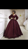 Diynav A-line Long Sleeves Ball Gown,Sweet 16 Dress,Princess Dress HZ1017