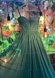 Diynav A-line Green Sleeveless Evening Dress HZ1017