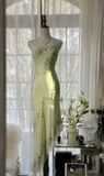 Fairytale Light Green Simple Bodycon Party Dresses Elegant One Shoulder Chiffon Applique Beaded Prom Dress HZ1108