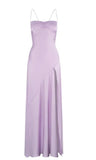 Elegant Lilac Dresses Gowns Evening Dresses Spaghetti Straps Long Prom Dress Satin Formal Party Dress HZ1108