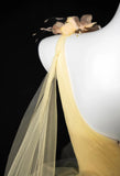 Pretty Yellow One Shoulder A-Line Tulle Prom Dresses Formal Birthday Evening Gowns HZ1108