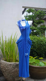Stunning Royal Blue Party Dress Chiffon U Neck Bodycon Prom Dresses HZ1108