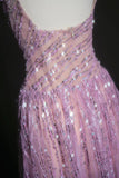Gorgeous Purple Square Neck A-Line Sequin Prom Dresses Sweet Birthday Party Dress HZ1108