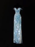Glam Tiffany Blue Off Shoulder Sheath Sequin Long Prom Dresses Formal Evening Gowns HZ1108