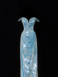 Glam Tiffany Blue Off Shoulder Sheath Sequin Long Prom Dresses Formal Evening Gowns HZ1108