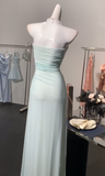 Elegant Light Green Strapless Bodycon Chiffon Prom Dresses Simple Formal Evening Gowns HZ1108