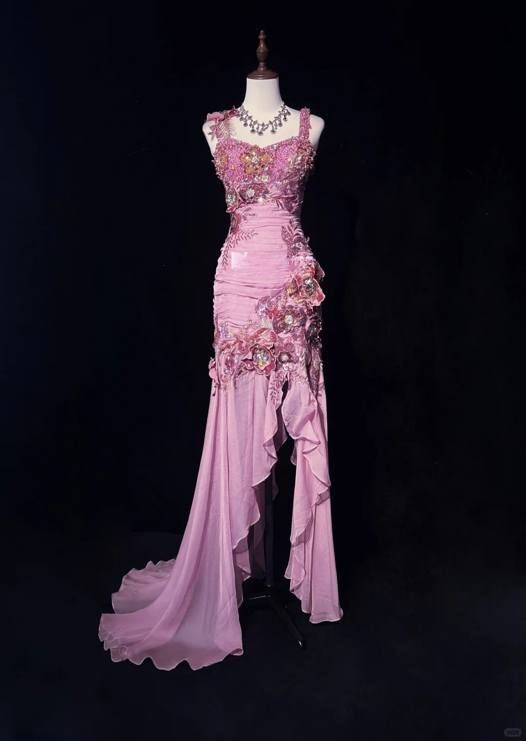 Stunning Mauve Square Neck Mermaid Chiffon Applique Long Prom Dresses Vintage Formal Evening Gowns HZ1108