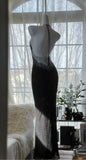 Elegant Black Halter Mermaid Chiffon Beading Long Prom Dresses Vintage Formal Evening Gowns HZ1108