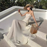 Gorgeous White Strapless Sheath Birthday Dress HZ1108