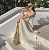 Gorgeous White Strapless Sheath Birthday Dress HZ1108