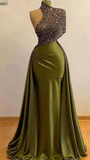 Diynav neck vintage evening dresses long sparkly vintage elegant evening gowns HZ1017