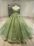 Diynav 16 Quinceanera Dresses for Girls Ball Gown Tulle Lace Appliques Dress for Women HZ1017