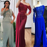 Diynav A-Line Luxury High-end Evening Dresses One Shouder Handmade Flowers Pearls Formal Dress 2025 HZ1017