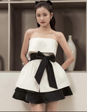Diynav A-line Homecoming Dress with Waist Bow HZ1017