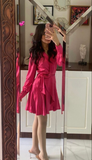 Diynav A-line Long Sleeves Party Dress,Chic Homecoming Dress HZ1017