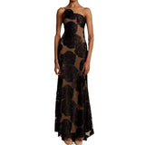 Diynav Women's New Sexy Dress Black Perspective Sling Skirt Sexy Bareback Dress Dress Evening Dress