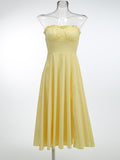 Diynav Solid Color Sexy Tective Dress Body Shaped Fish Bone Tie Sling Small Top Suit Dress