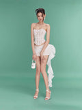 Diynav Lace Lace Lace Tective Back Strapped With Ass Dress Two Sets