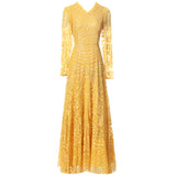 Diynav Industry Yellow Liliu Sexy V-Necked Banquet Long Dress Dresses New Women's Spring And Autumn 2025