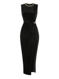 Diynav Temperament Sleeveless Sex Hollow Banquet Bag Ass Evening Dress Tight Bridesmaid Dress