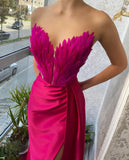 Diynav Dress With Bra Feathers And Tail Dress Open Sexy Birthday Party Dress Woman