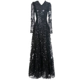 Diynav Industry Yellow Liliu Sexy V-Necked Banquet Long Dress Dresses New Women's Spring And Autumn 2025