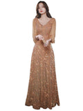 Diynav Dress High-End Atmospheric Champagne Host Performance Of High-End Sequins Long Banquet Temperament Dress