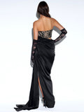 Diynav Summer New High-End Women's Sexy High Open Fork Breast Dress Lace Bump Dress Dress Dress