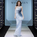 Diynav Dress Women 2024 New Design Sense Of Niche Annual Meeting Host Fishtail Show Solo Performance Of Senior Sense Female