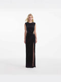 Diynav Temperament Sleeveless Sex Hollow Banquet Bag Ass Evening Dress Tight Bridesmaid Dress