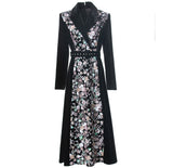 Diynav Industry Liliang Long Sleeve Long Sleeves Long-Sleeved Dress + Belt Autumn Women's New 2024