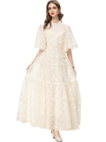 Diynav Industry Lianglid Leafs Pink-Senage Princess Style Dresses Summer Women's New 2024