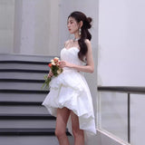 Diynav Dress Spring And Summer New Marshmallows Bare Back Ponsy Sling Dress Adult Birthday Party Dress