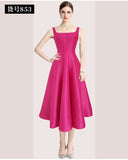 Diynav Hepburnian Niche Temperament Retro Sling With Large Hem Pendulum Sling Dress Fluffy Dress Dress