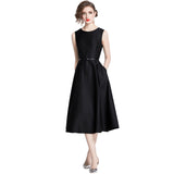 Diynav New French Temperament Light Style Light Wind To The Waist Thin Fashion Long Sleeveless Dress