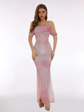 Diynav Women's Sexy Out-To-Shoulder Chest Clairvoyant Dress Dress Dress Dress Girl