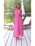 Diynav New Summer Sexy Sleeveless Solid Color Strapped With 100-Folded Dress Dress Woman